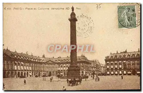 Cartes postales Paris Place et Colonne Vendome