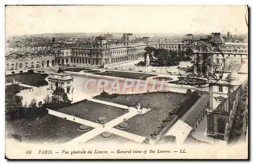 Ansichtskarte AK Paris Vue Generale du Louvre