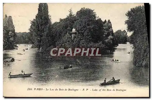 Cartes postales Paris Le lac du Bois de Boulogne