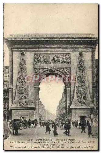 Cartes postales Paris La Porte Saint Denis