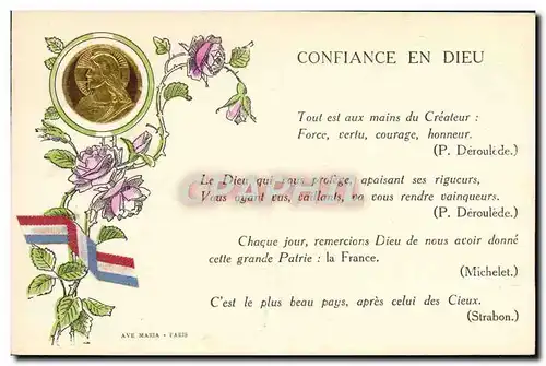 Cartes postales Confiance en Dieu