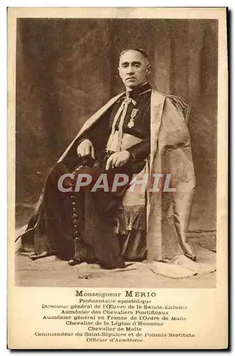 Cartes postales Monseigneur Merio Protonotaire apostolique
