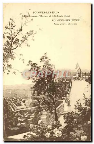 Cartes postales Thermalisme Pougues les Eaux L&#39etablissement thermal et le Splendid Hotel