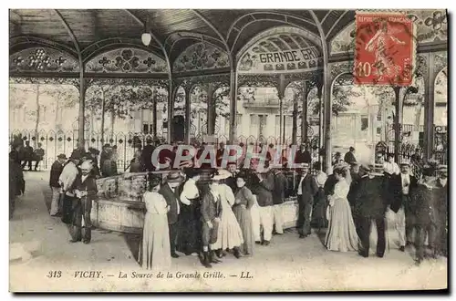 Cartes postales Thermalisme Vichy La source de la grande grille
