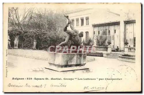 Ansichtskarte AK Lutte Avignon Square St Martial Les lutteurs par Charpentier