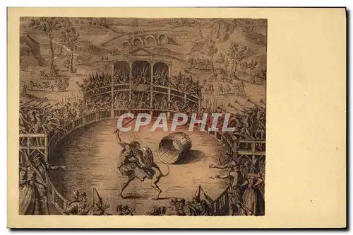 Cartes postales Montargis Combat du chien Lutte