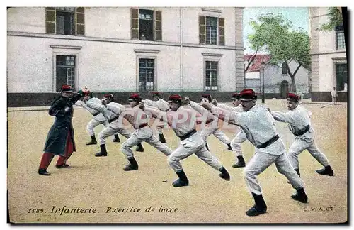 Cartes postales Boxe Infanterie Exercice