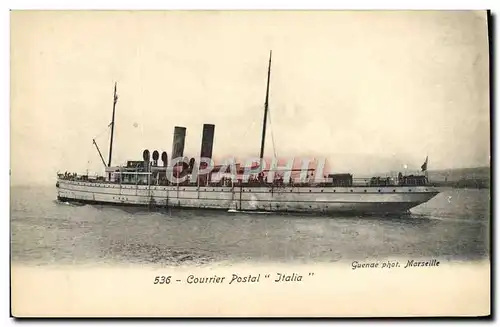 Cartes postales Bateau Courrier postal Italia