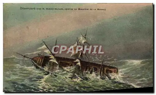 Cartes postales Bateau Desempare