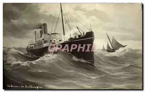 Cartes postales Bateau Paquebot Le bateau de Southampton