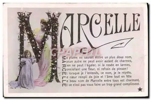 Cartes postales Prenom Marcelle