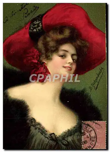 Cartes postales Fantaisie Illustrateur Femme