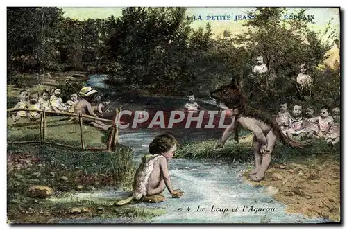 Cartes postales Enfants Le loup et l&#39agneau