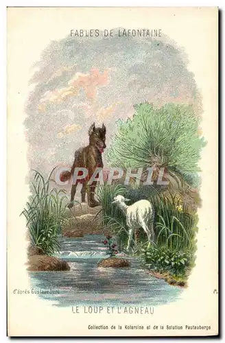 Ansichtskarte AK Fables de la Fontaine Le loup et l&#39agneau