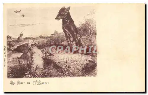 Cartes postales Le Loup et l&#39agneau