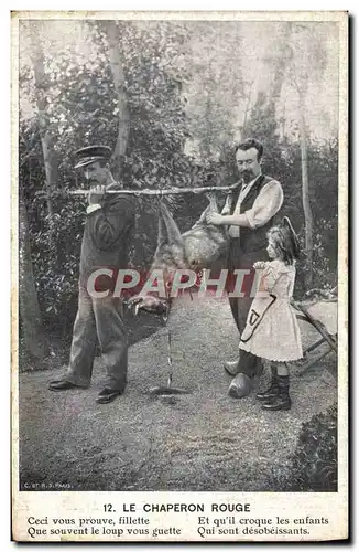 Cartes postales Loup Le petit chaperon rouge