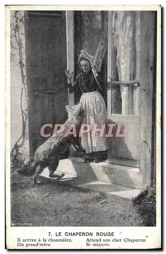 Cartes postales Loup Le petit chaperon rouge