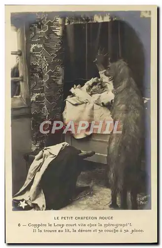 Cartes postales Loup Le petit chaperon rouge