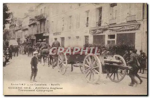 Ansichtskarte AK Militaria Artillerie anglaise Traversant Compiegne