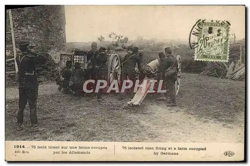 Cartes postales Militaria 75 isole sur une ferme occupe par les Allemands