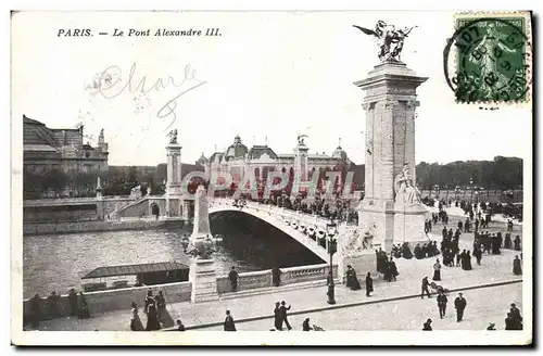 Cartes postales Paris Le Pont Alexandre III