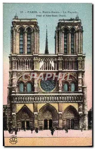 Ansichtskarte AK Paris Notre Dame La Facade