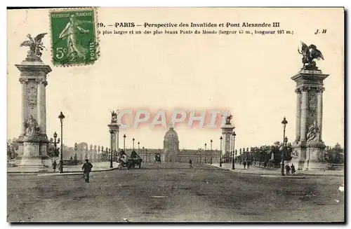 Ansichtskarte AK Paris Perspective Des Invalides Et Pont Alexandre III