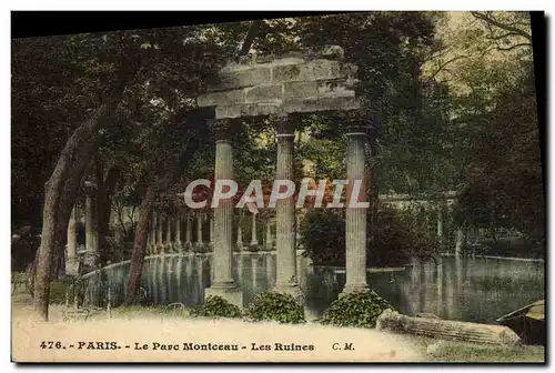 Ansichtskarte AK Paris Le Parc Montceau Les Ruines