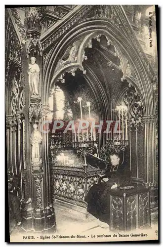 Cartes postales Paris Eglise St Etienne du Mont Le tombeau de Sainte Genevieve