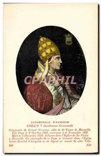 Cartes postales Cathedrale d&#39Avignon Urbain V Guillaume Grimoard