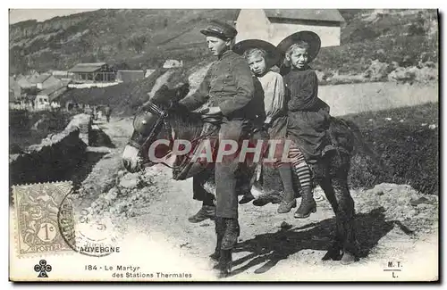 Cartes postales Thermalisme Auvergne Le Martyr Des Stations Thermales Ane Mule