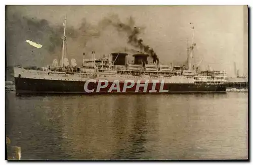 CARTE PHOTO Bateau Paquebot