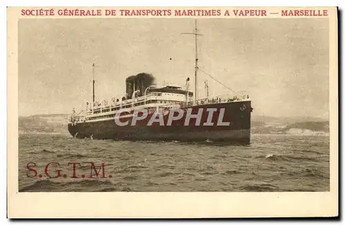 Cartes postales Bateau Paquebot SGTM Marseille