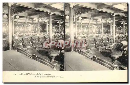 Cartes postales Bateau Paquebot Salle a manger d&#39un transatlantique