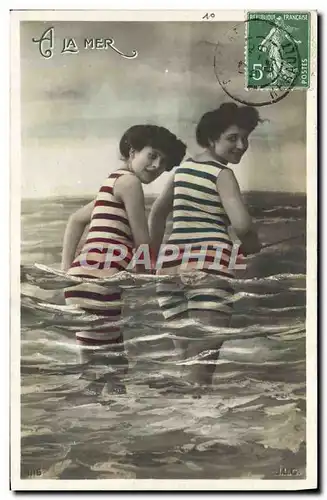 Cartes postales Femmes Maillot de Bains A la mer