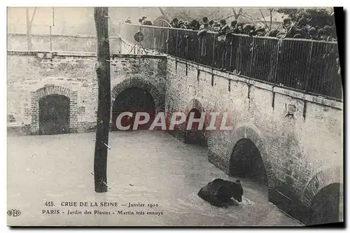 Ansichtskarte AK Paris Crue de la Seine Janvier 1910 Jardin des plantes Martin tres ennuye