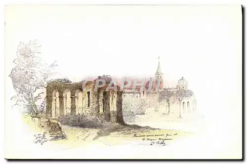 Cartes postales Fantaisie Illustrateur Ruines romaines