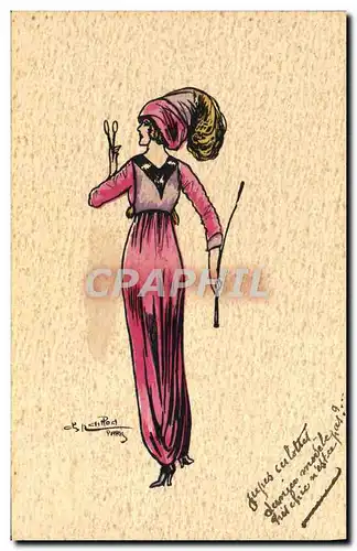 Cartes postales Fantaisie Illustrateur Raillod Femme