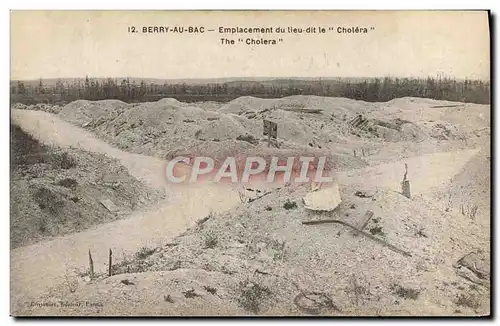 Ansichtskarte AK Militaria Berry Au Bac Emplacement Du Lieu Dit Le Cholera