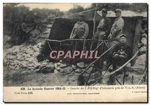 Cartes postales Militaria La Grande Guerre Gourbi Du Reg D&#39Infanterie