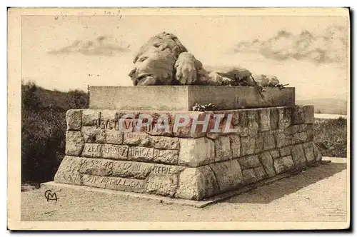 Cartes postales Militaria Bataille De Verdun Monument Eleve Au Carrefour Sainte Fine Lion
