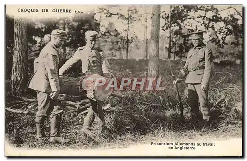 Cartes postales Militaria Prisonniers Allemands Au Travail En Angleterre