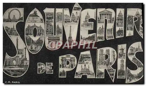 Cartes postales Souvenir De Paris