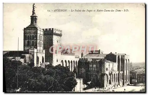 Cartes postales Avignon Le Palais Des Papes Et Notre Dame Des Doms