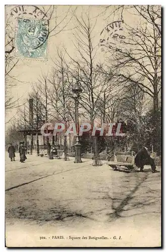 Ansichtskarte AK Paris Square Des Batignolles