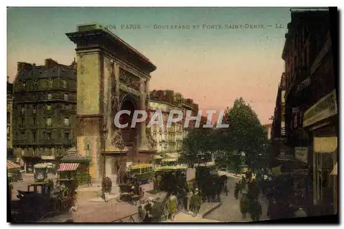 Cartes postales Paris Boulevard Et Porte Saint Denis