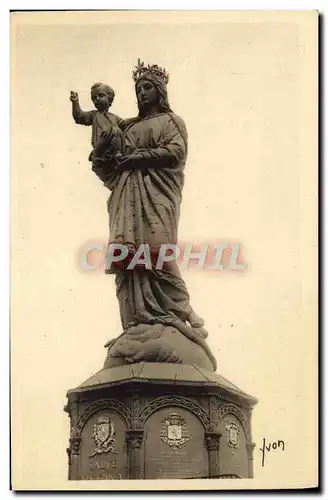 Cartes postales Le Velay Le Puy St Joseph De Bon Espoir Statue de ND de France sur le rocher Corneille