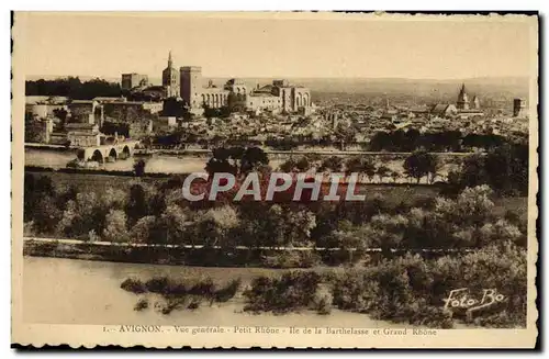 Ansichtskarte AK Avignon Vue Generale Petit Rhone Ile De La Barthelasse et Grand Rhone