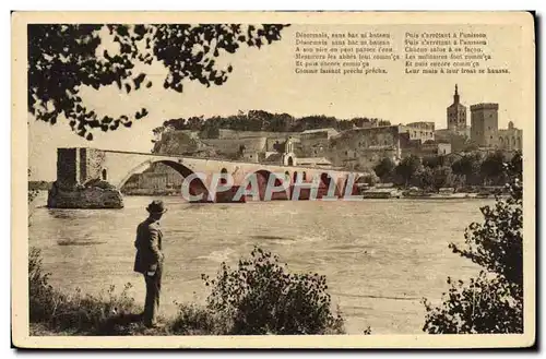 Cartes postales Avignon Le pont St Benezet et le Rhone