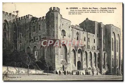 Cartes postales Avignon Palais Des Papes Facade principale